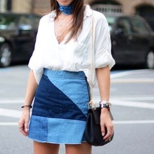 ⚡️HOST PICK⚡️ Zara Patchwork Denim Mini Skirt